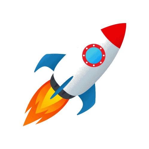 Animated rocket ship